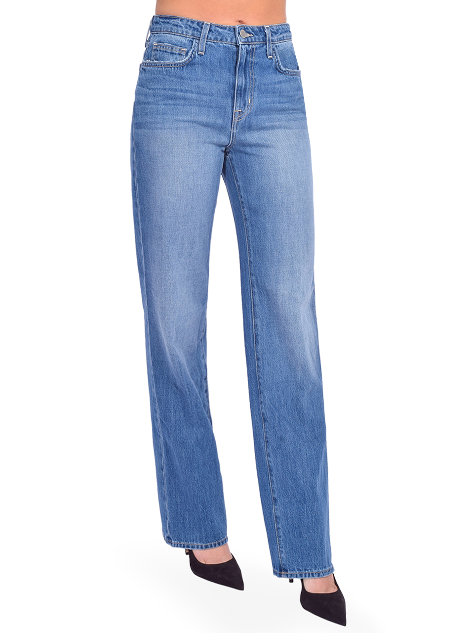 L'AGENCE Jones Ultra High Rise Stovepipe Jean in Boyle Side View 