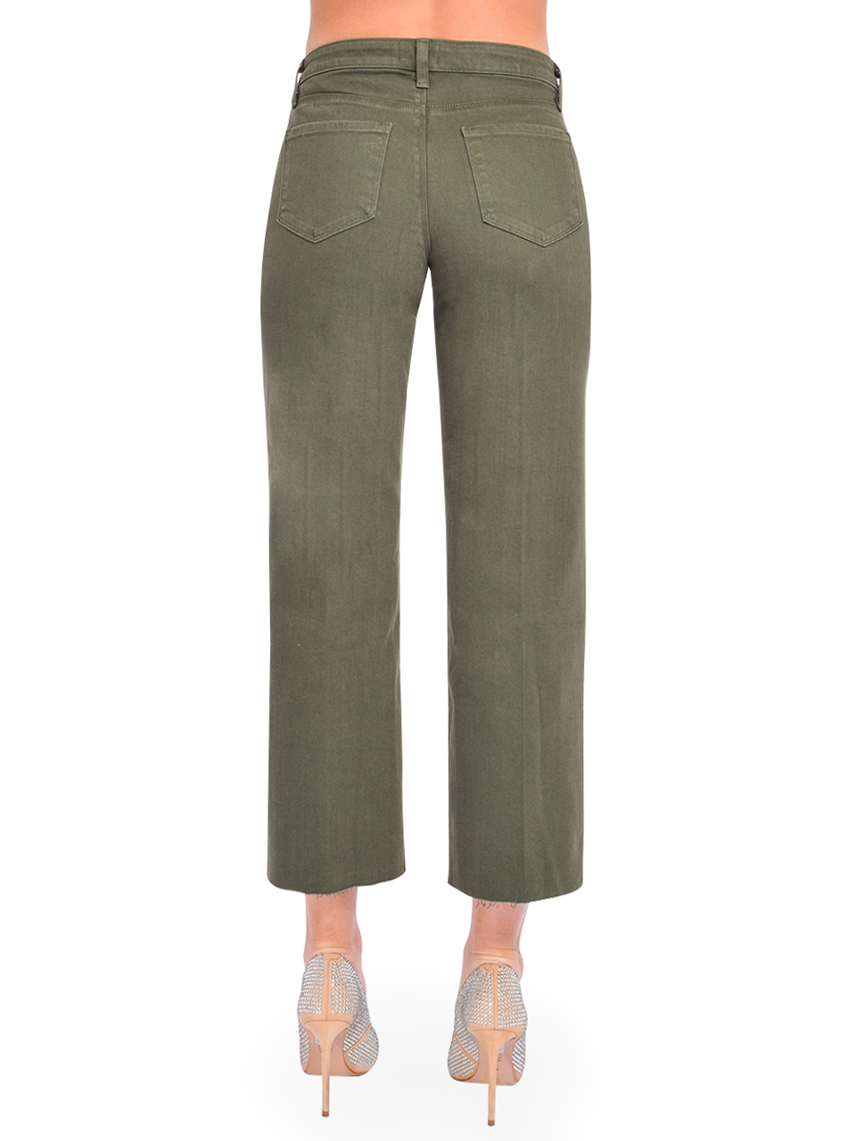 L'AGENCE Wanda High Rise Crop Jean in Balsam Green Back View 