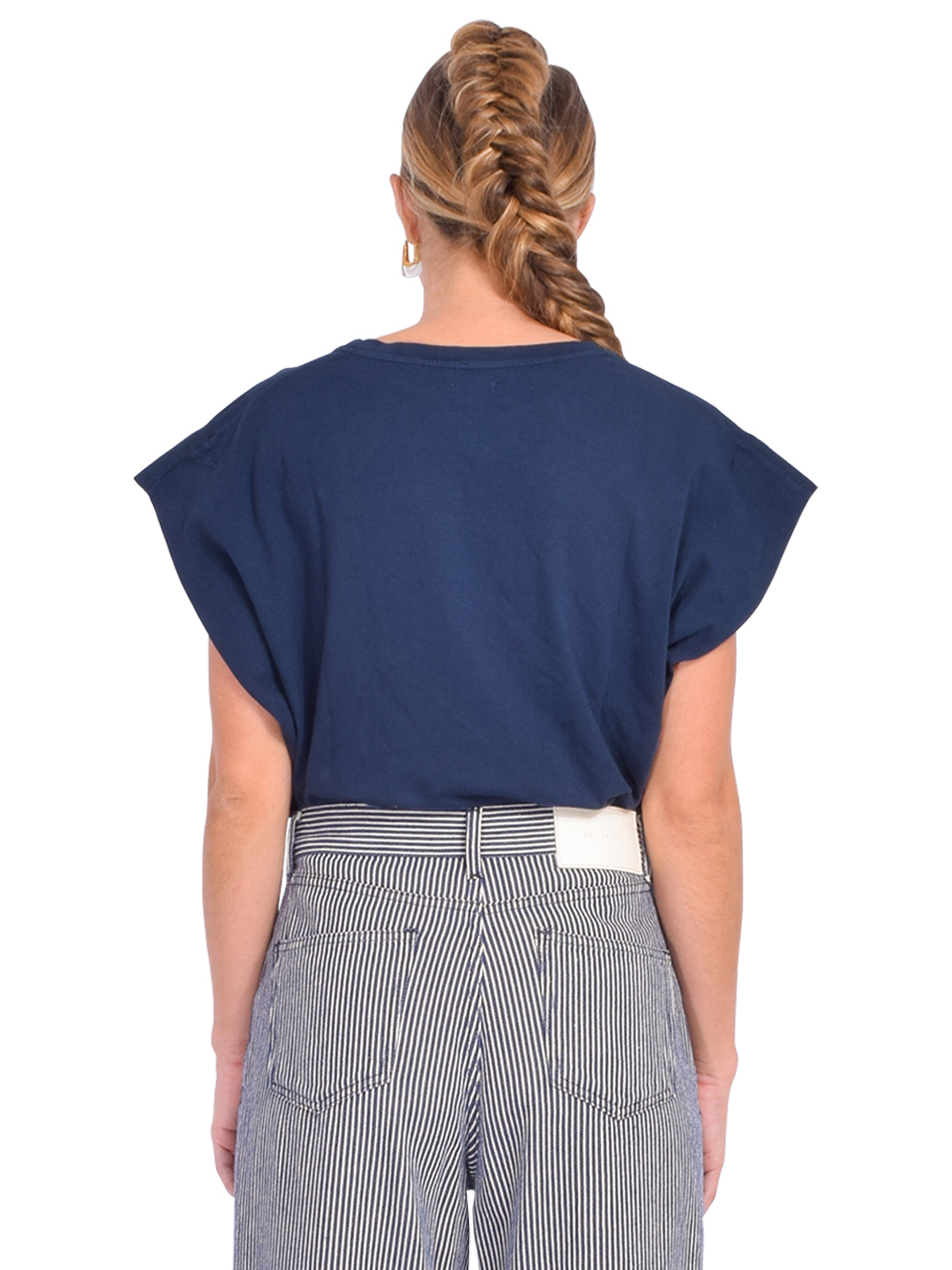 BELLEROSE Vice T-Shirt in Parker Blue Back View 
