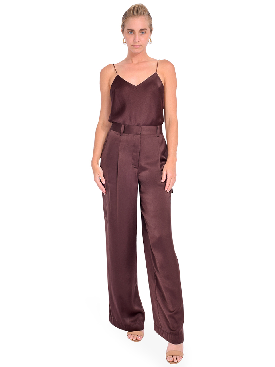 BA&SH Cary Pant in Marron Full Outfit 