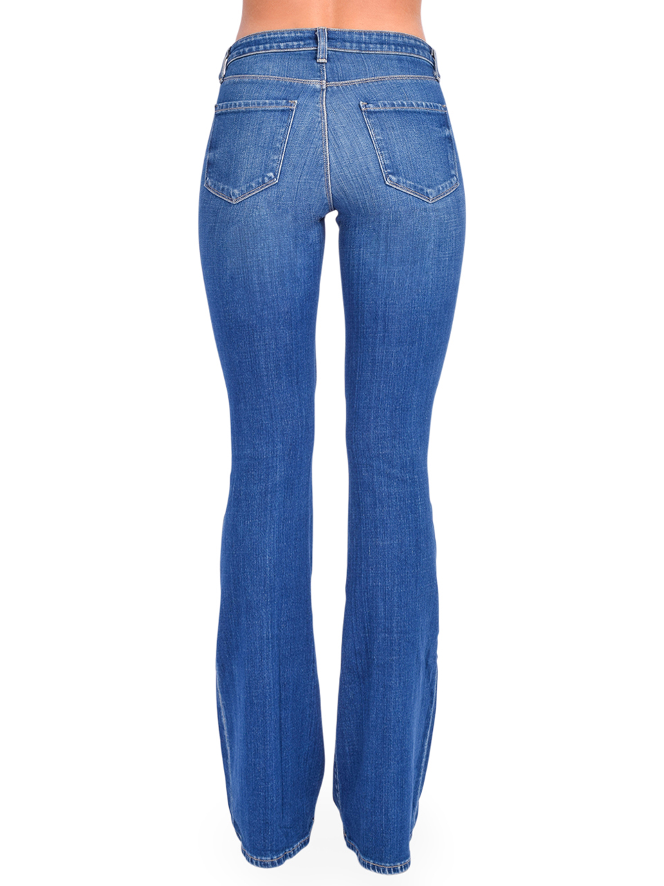 L'AGENCE Bell High Rise Flare Jeans in Hasting Back View 