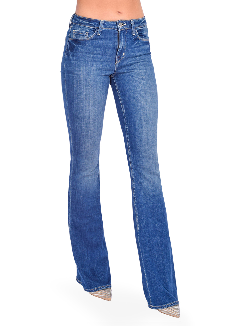 L'AGENCE Bell High Rise Flare Jeans in Hasting Side View 