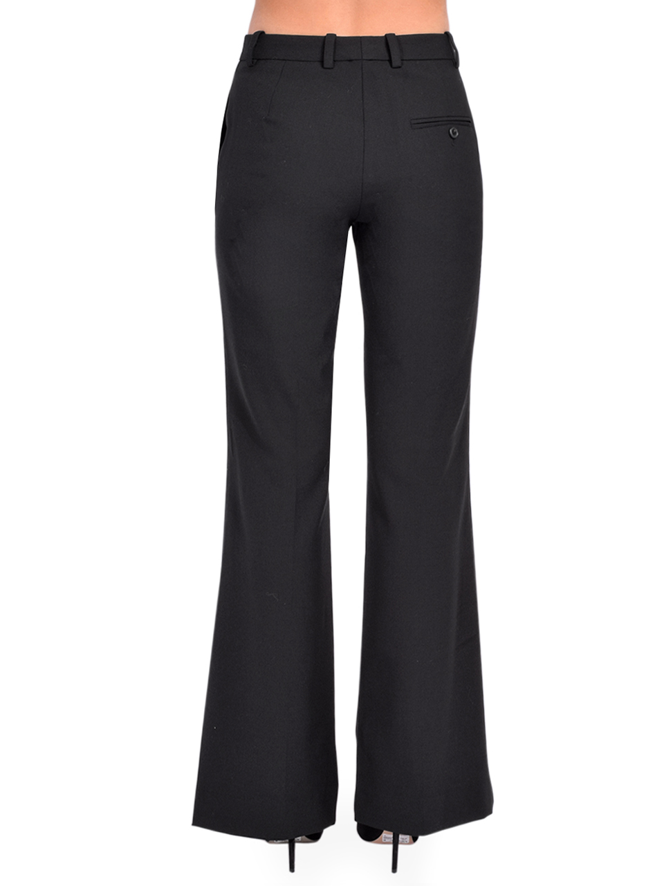 3.1 Phillip Lim Bi-Stretch Flare Pant in Black Back View 