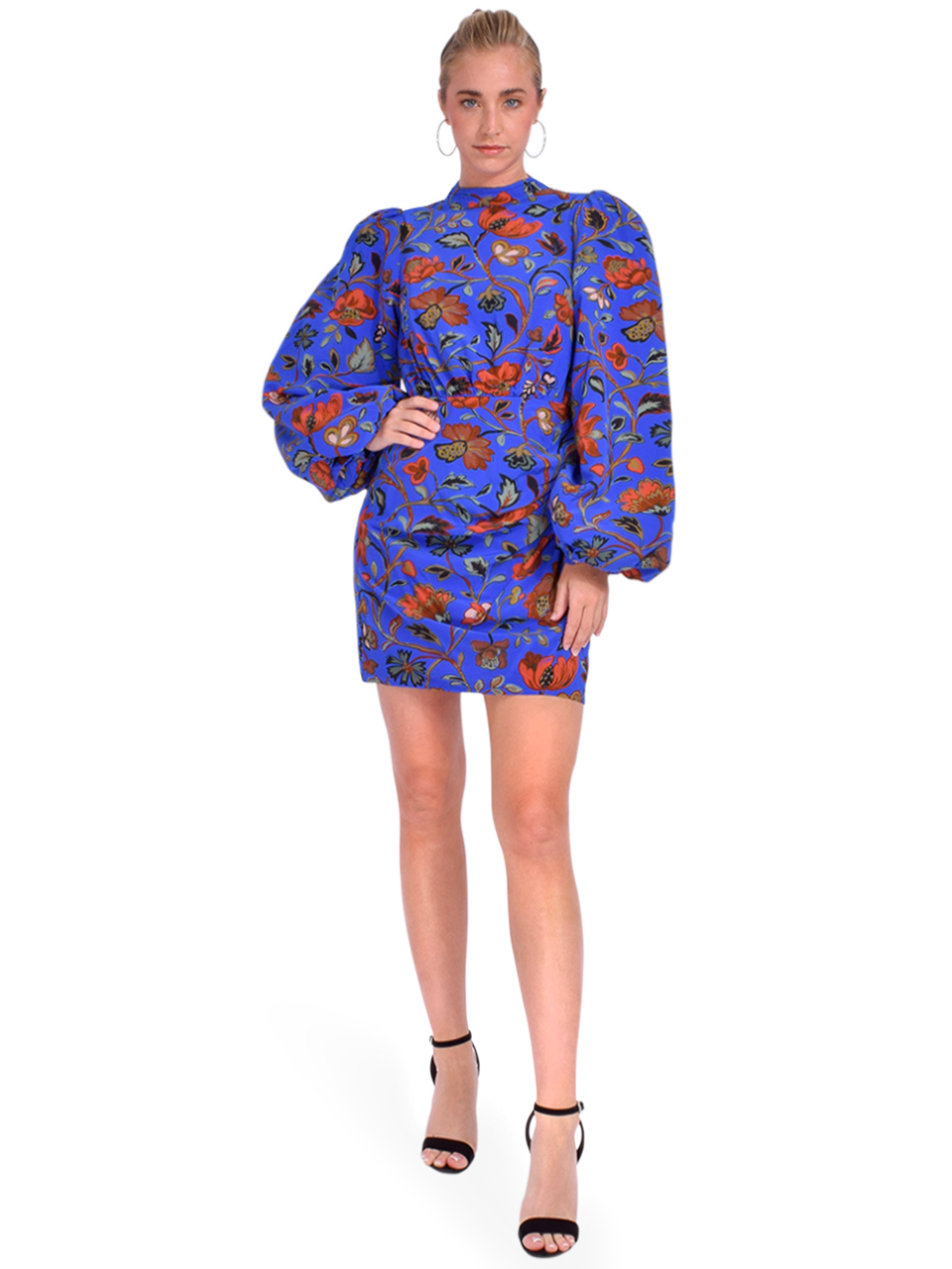 RHODE Luke Dress in Royal Viche Rose Grande Front View 1