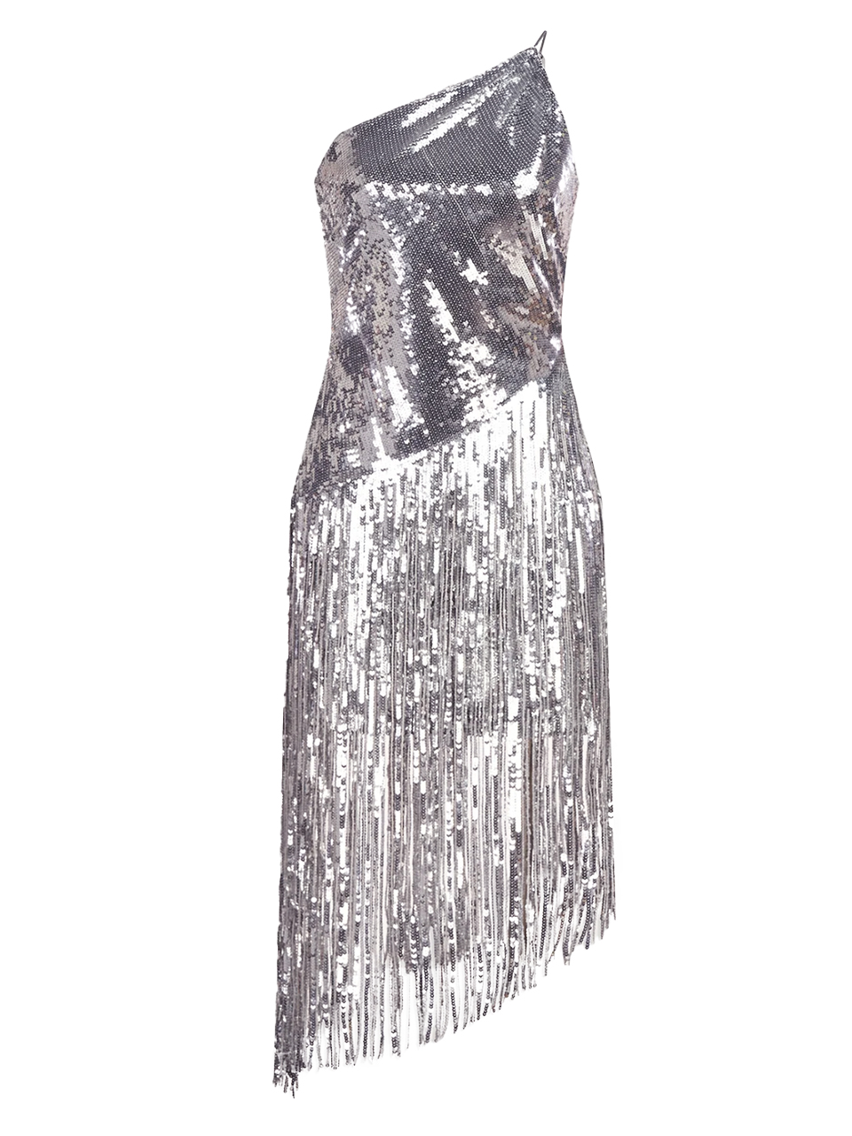 HALSTON Tonya Dress in Sequin Fringe Product Shot 
