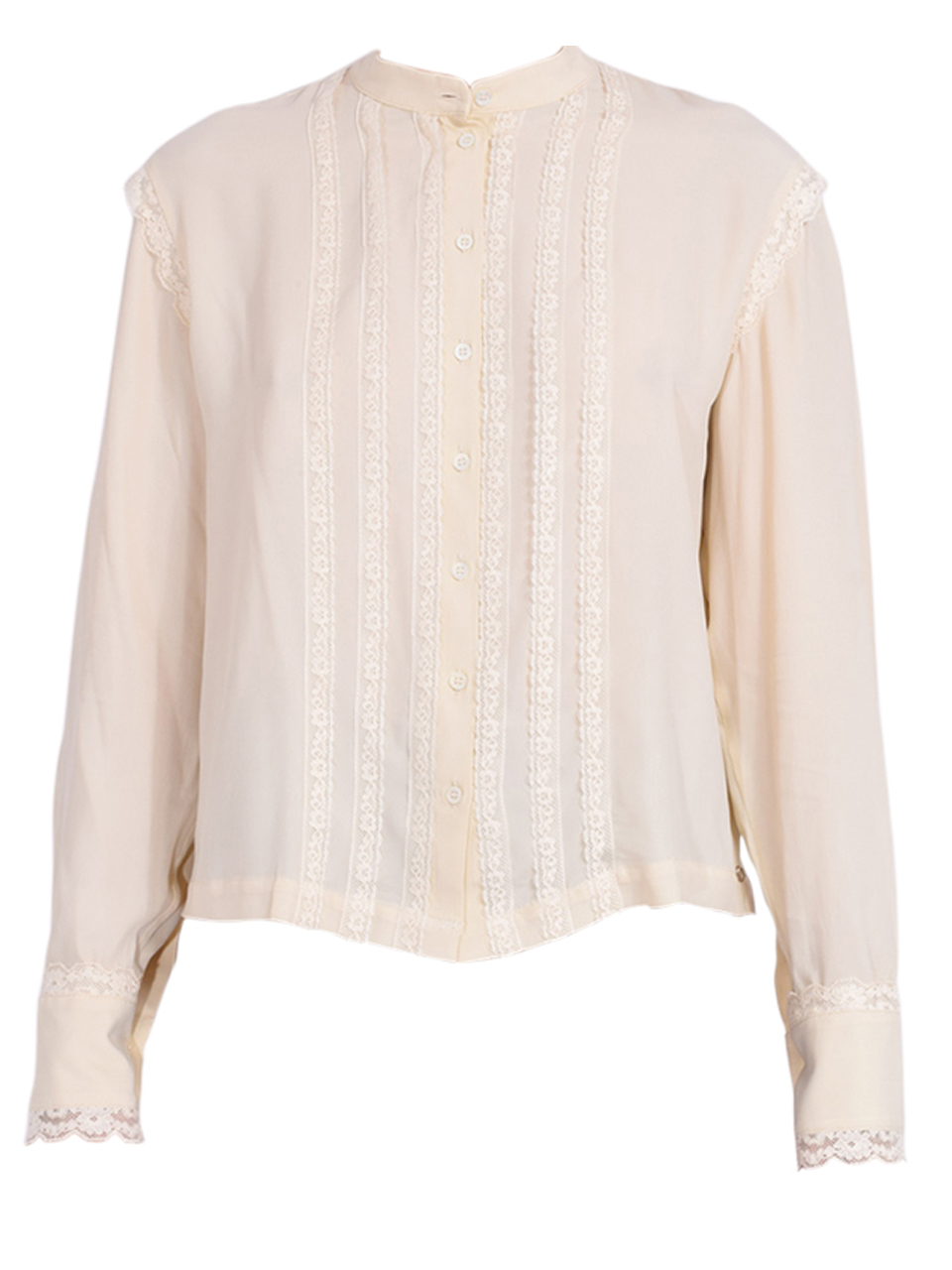 Ottod'Ame Silk Blend Shirt in Off-White Product Shot 