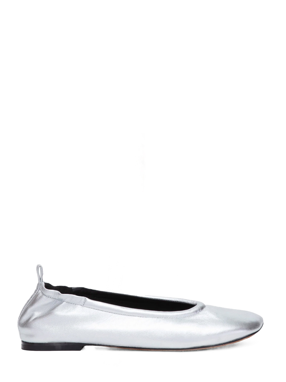 3.1 PHILLIP LIM ID Stretch Back Ballet Flat in Silver Side View 