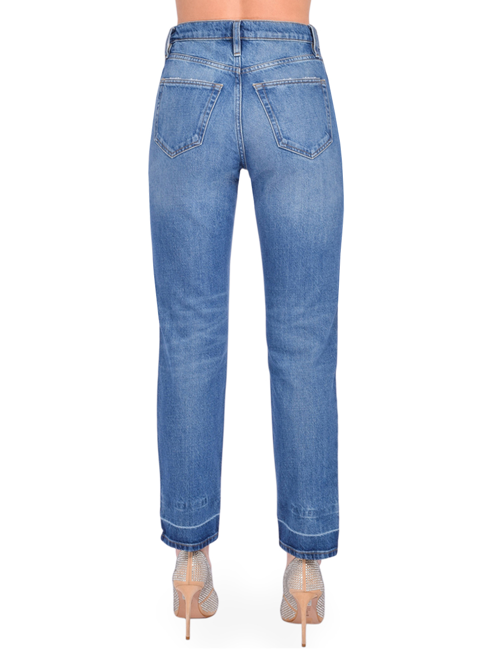 FRAME Le Mec Jeans in Cadence Blue Back View 

