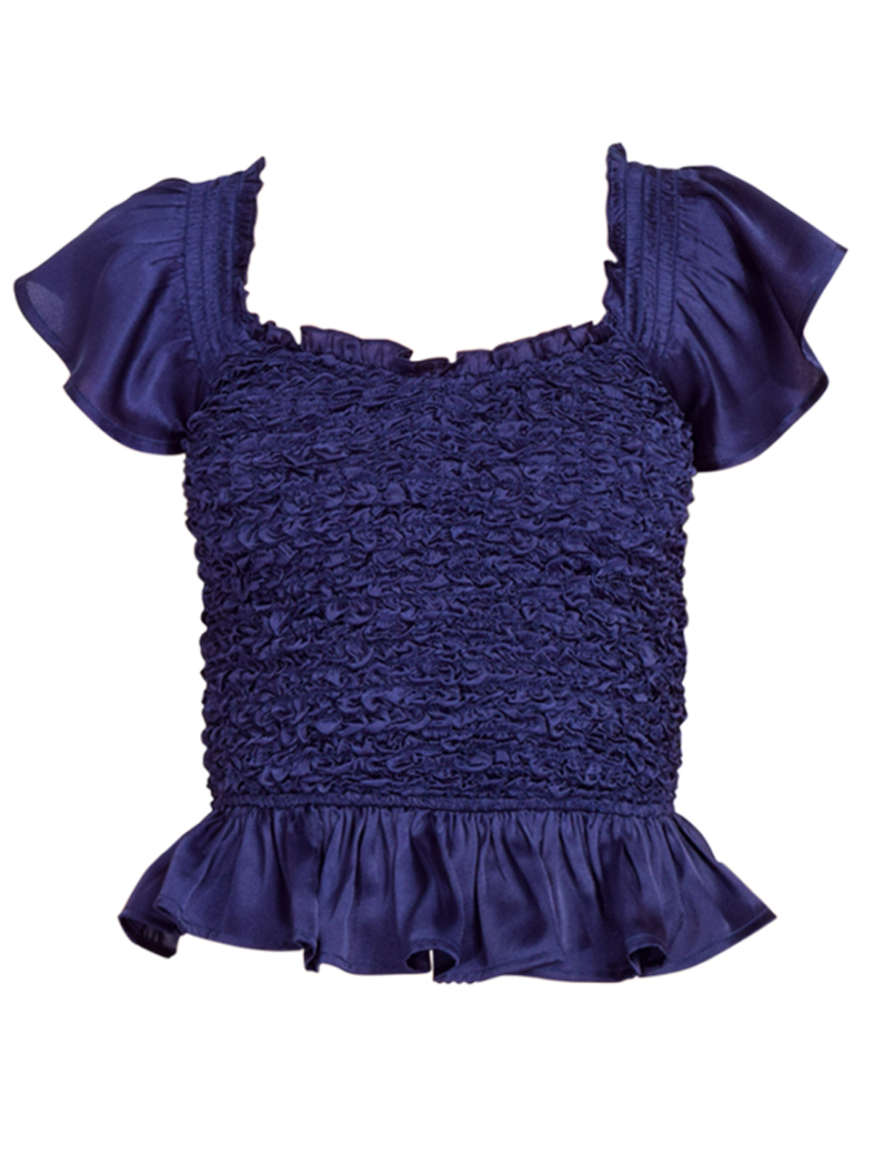 LOVE THE LABEL Annika Top in Sapphire Product Shot 

