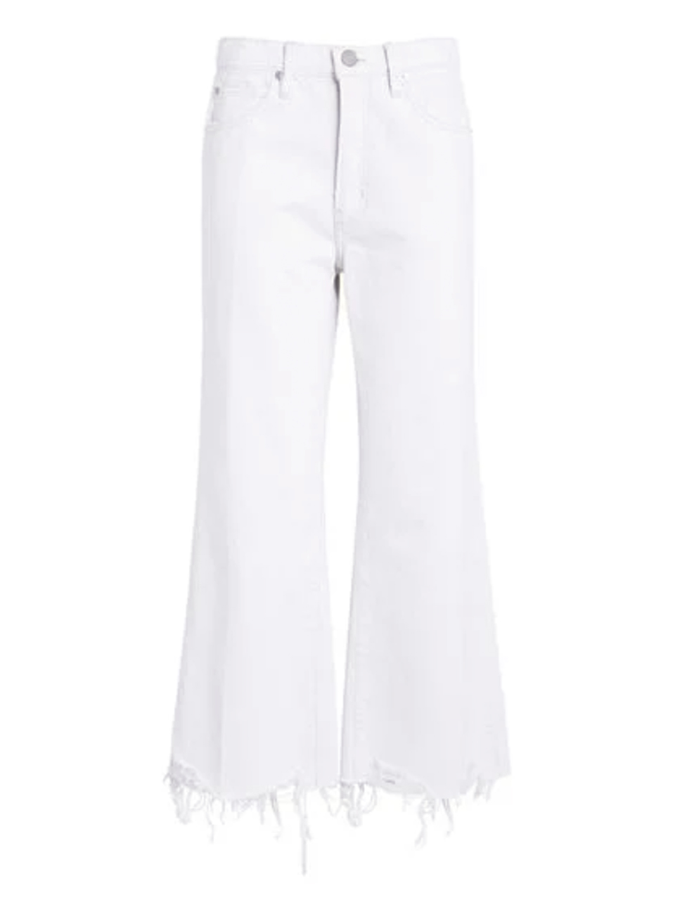 FRAME The Relaxed Straight Low Rise Crop Jean in White Modern Product Shot 