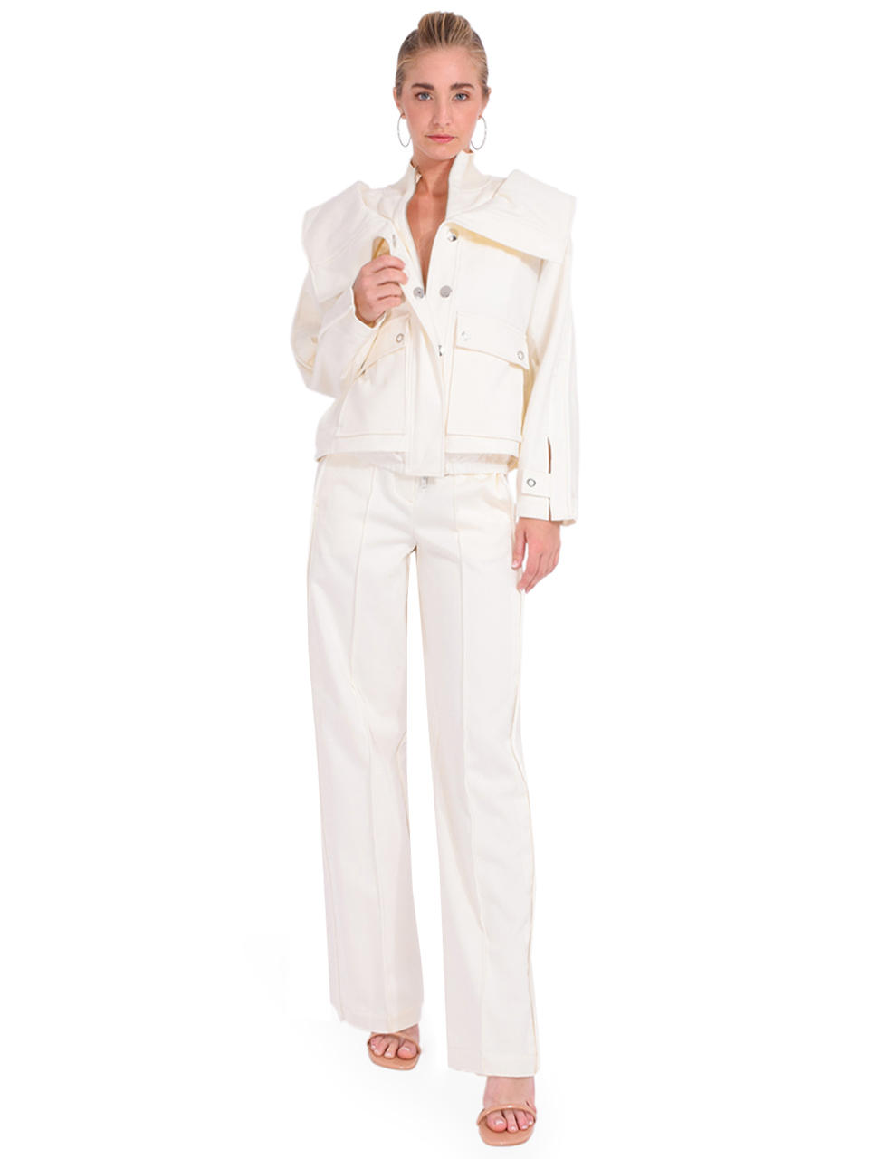 3.1 Phillip Lim Double Collar Utility Jacket in Ecru