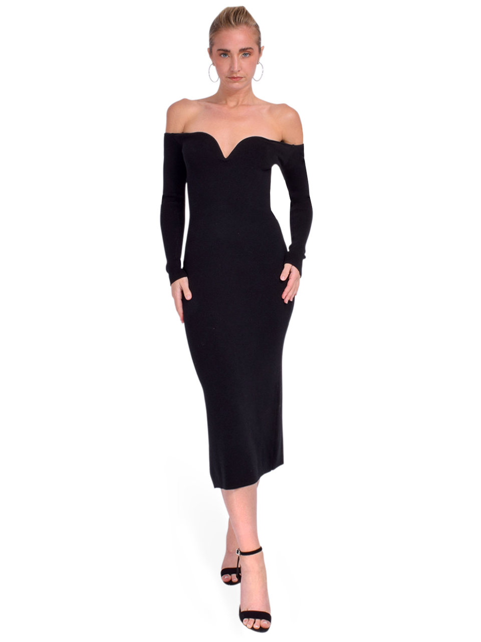 LE SUPERBE I Feel Love Dress in Black Front View 1