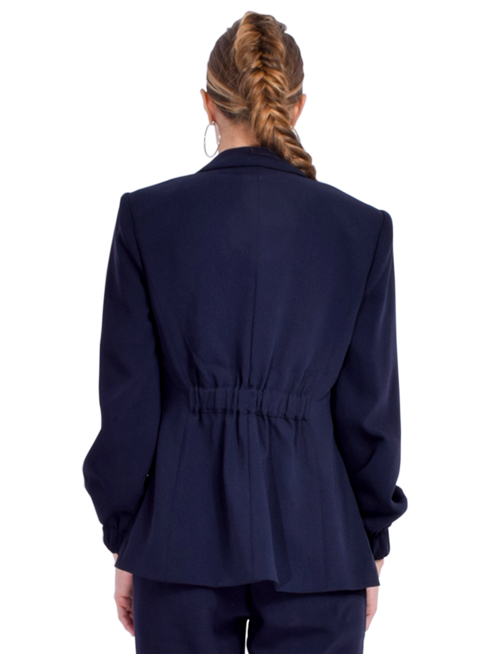 Cinq à Sept Tabitha Jacket in Navy Back View 