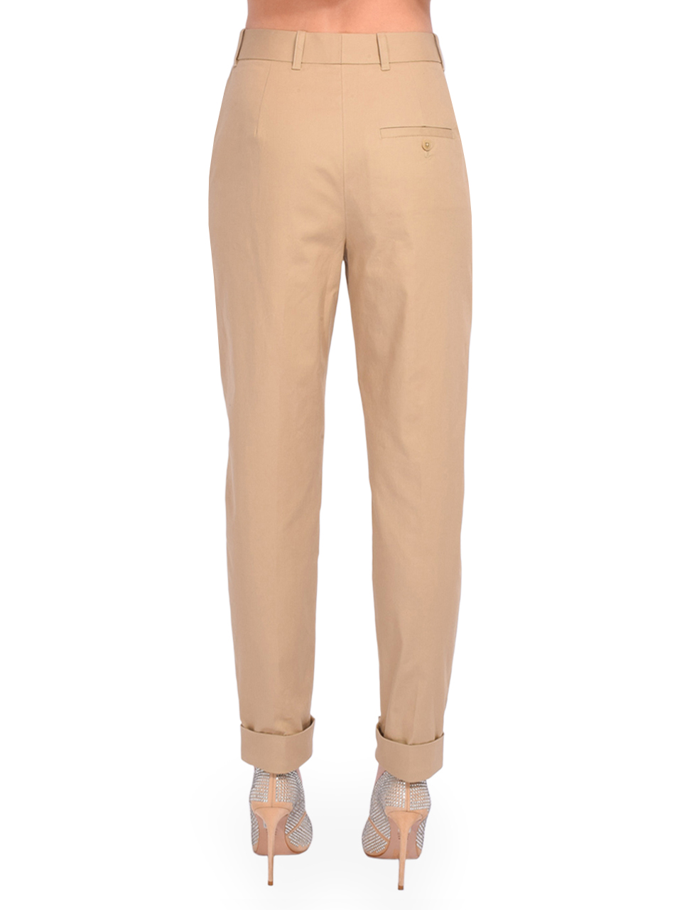 3.1 Phillip Lim Cropped Carrot Trouser in Khaki Back View 

