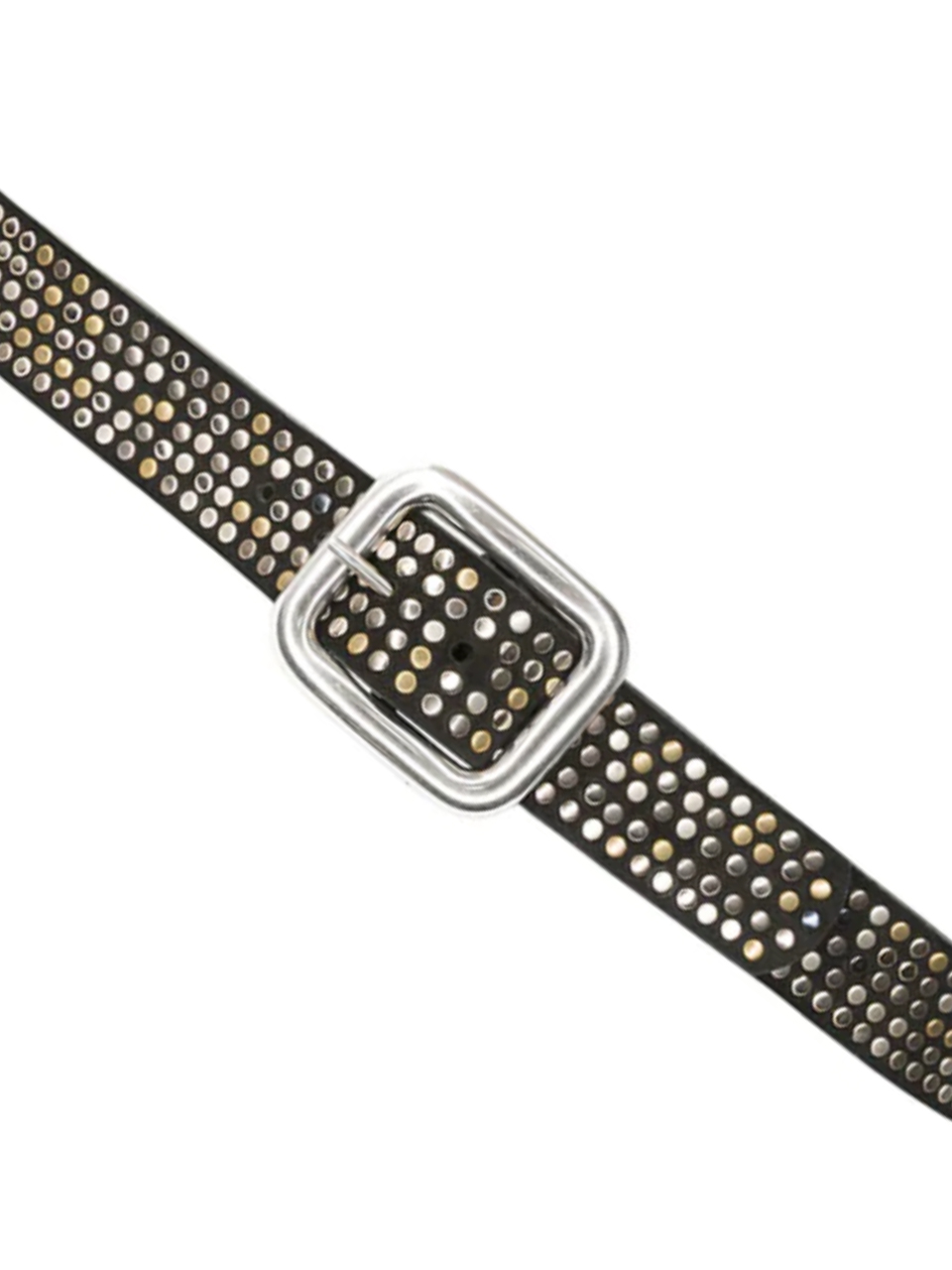 STREETS AHEAD Mixed Metal Studded Belt in Black Details