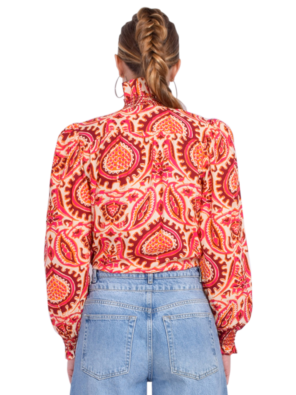 LOVE THE LABEL Zuri Top in Pink Multi Back View 