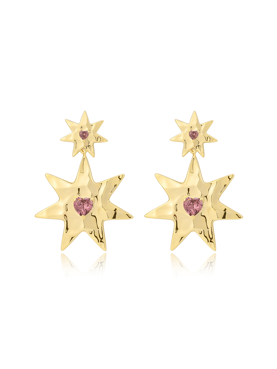LUV AJ Starry Stud Statement Earrings in Gold Product Shot 