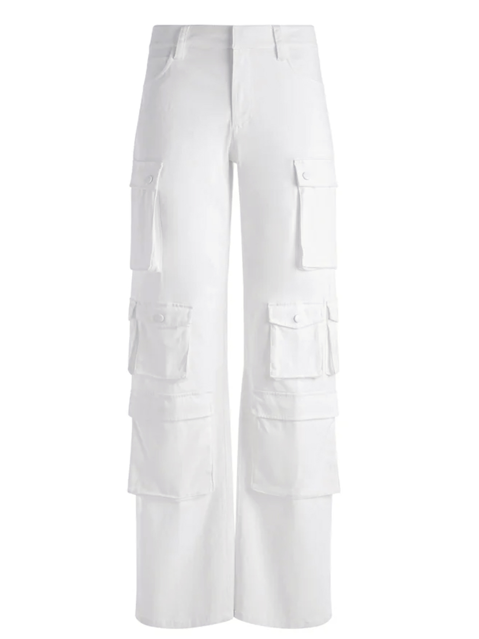 ALICE + OLIVIA Olympia Baggy Cargo Pant in Off White Product Shot 