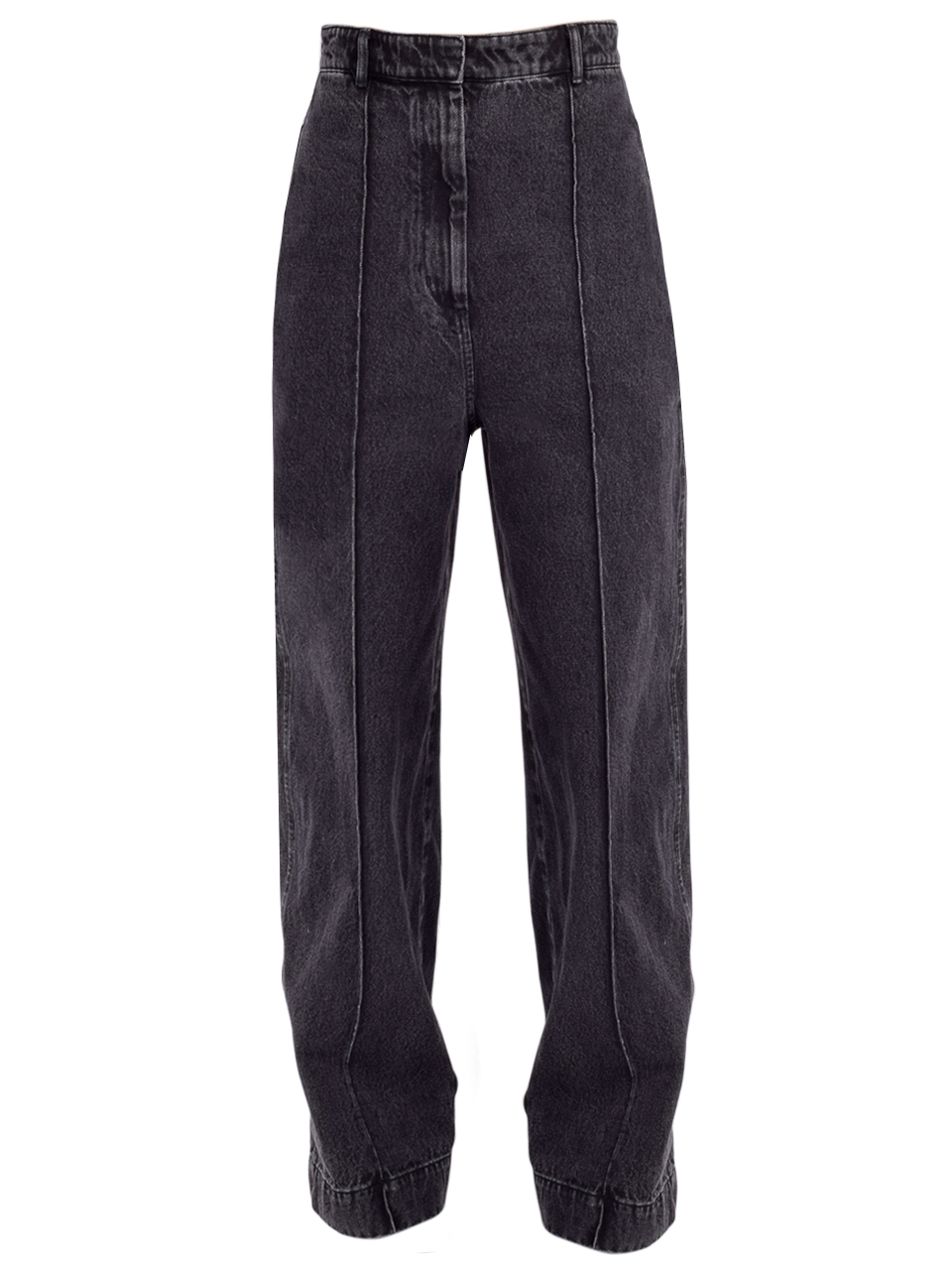 3.1 Phillip Lim Denim Extreme High Waist Straight Trouser in Washed Black Product Shot 