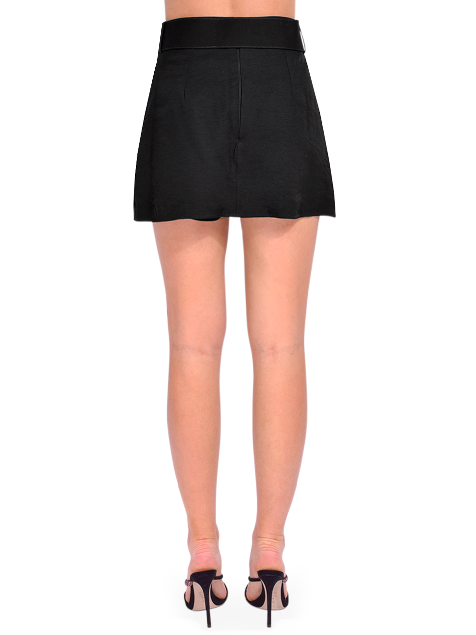 LALIBELA Clara Mini Skirt in Black Back View 