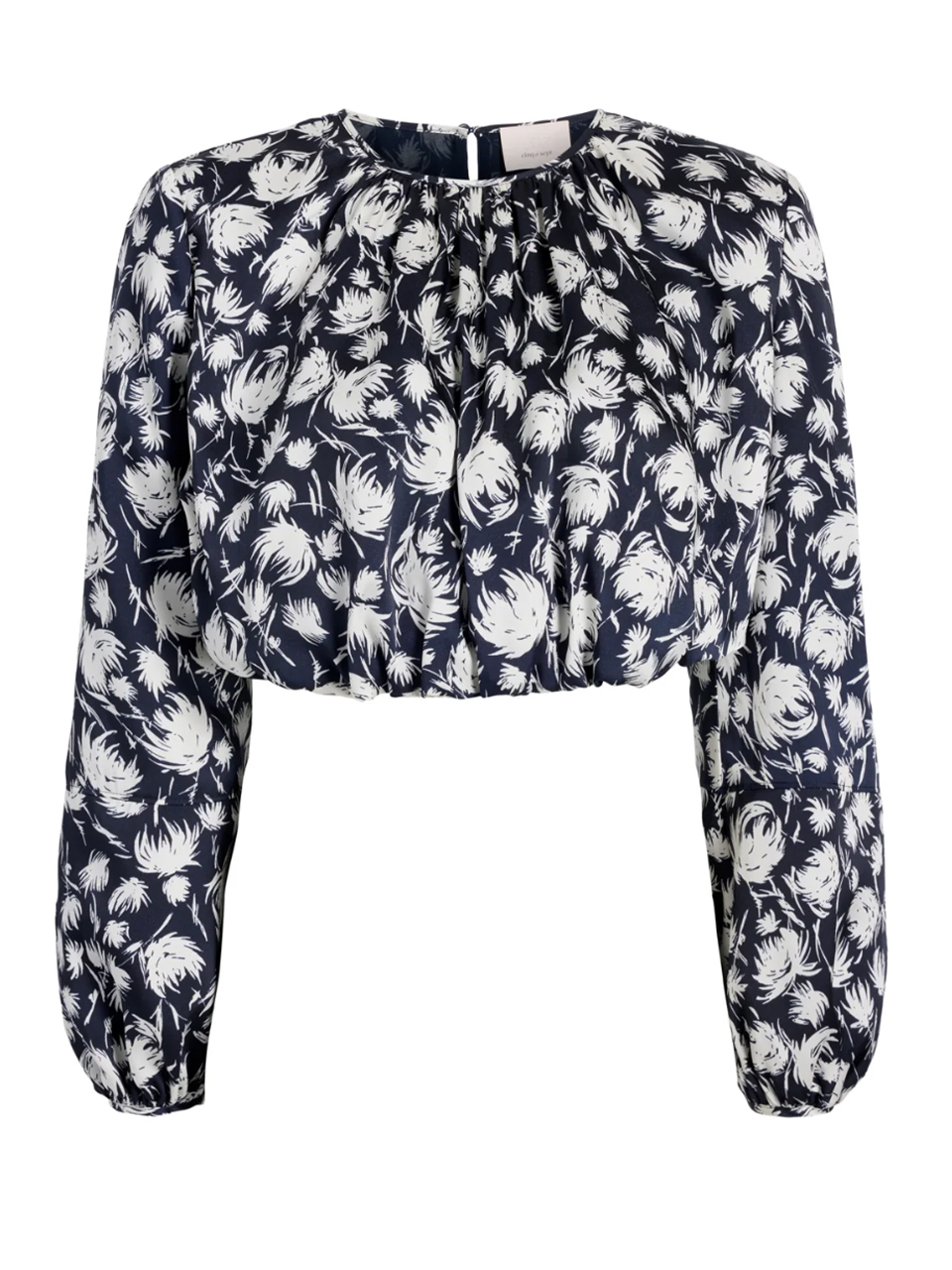 Cinq à Sept Graphic Floral Kamala Top in Navy/ White Product Shot 
