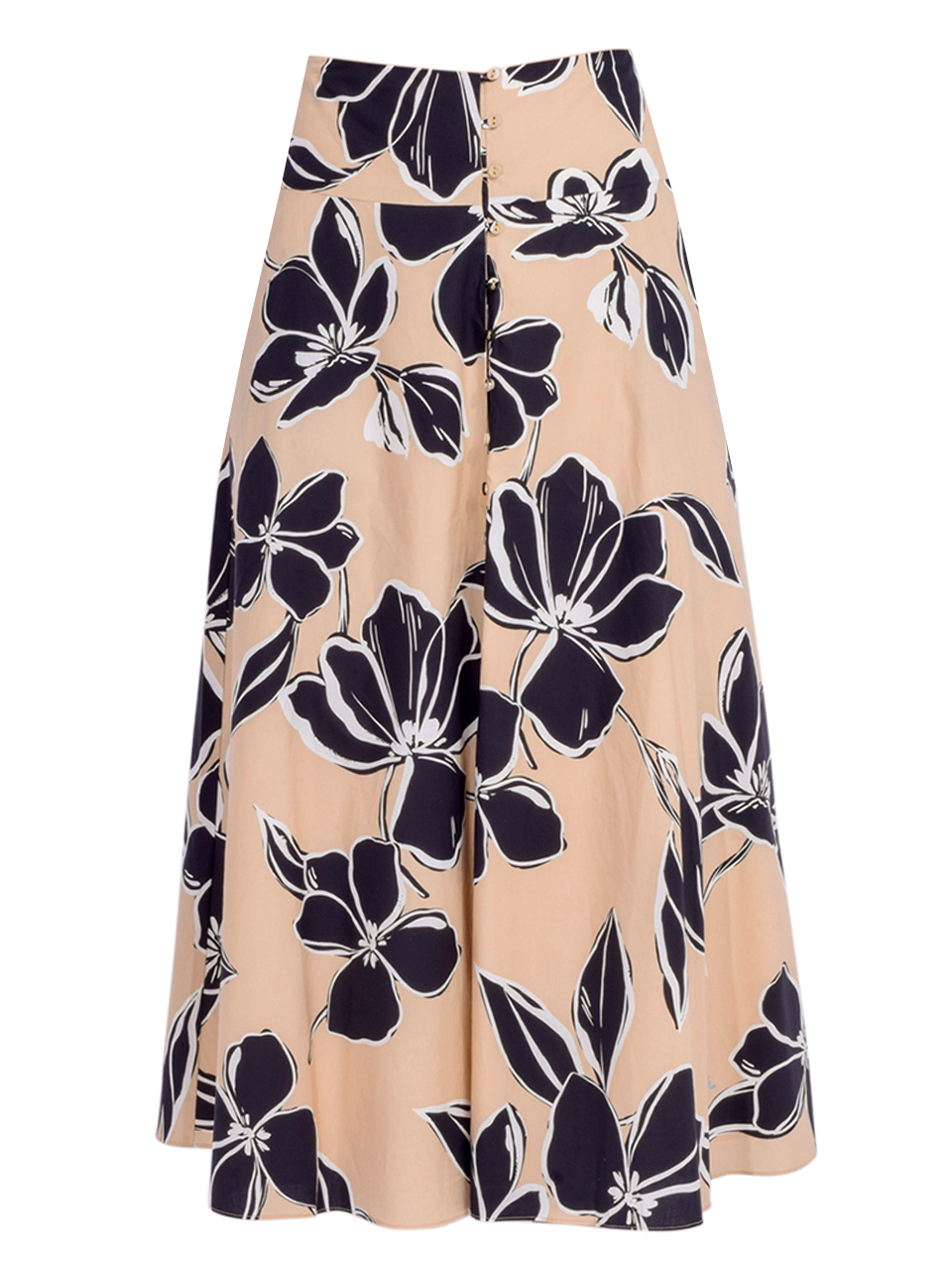 GILNER FARRAR Valentina Skirt in Khaki Floral Product Shot
