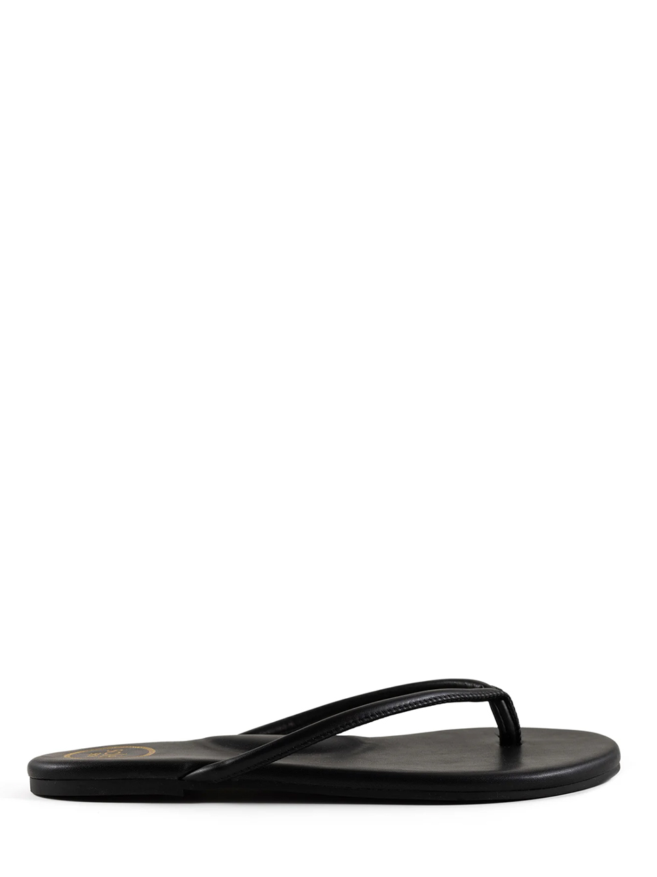 SOLEIL SEA Vivie Stitch Strap Sandal in Black Side View 