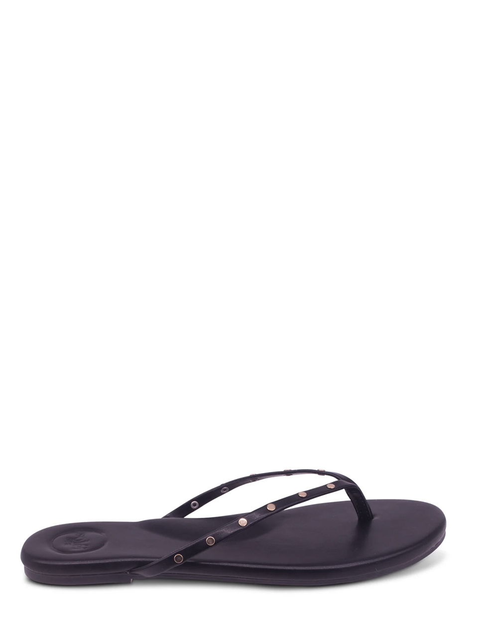 SOLEIL SEA Indie Elvis Sandals with Studs in Black Side Top View 
