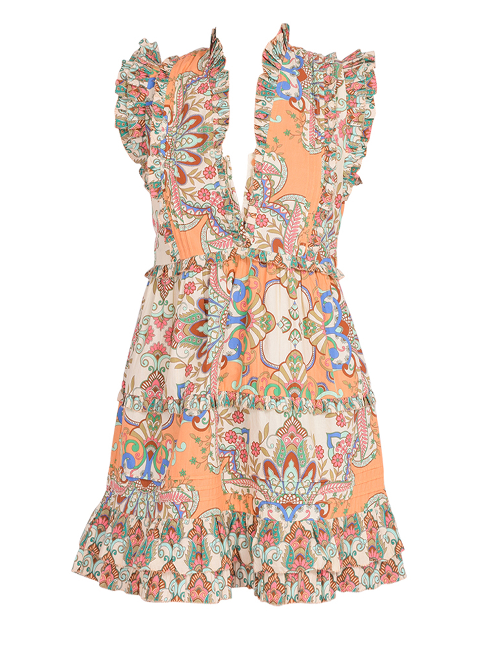 LOVE THE LABEL Elana Dress in Muskmelon Multi Product Shot 