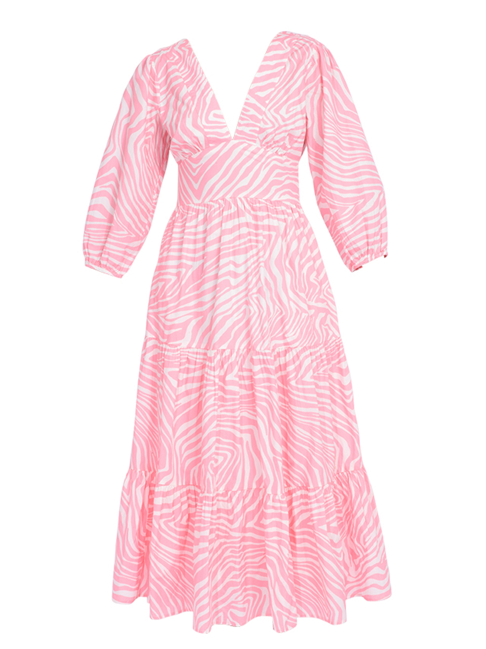 LOVE THE LABEL Elise Dress in Pink Zebra Alora Product Shot