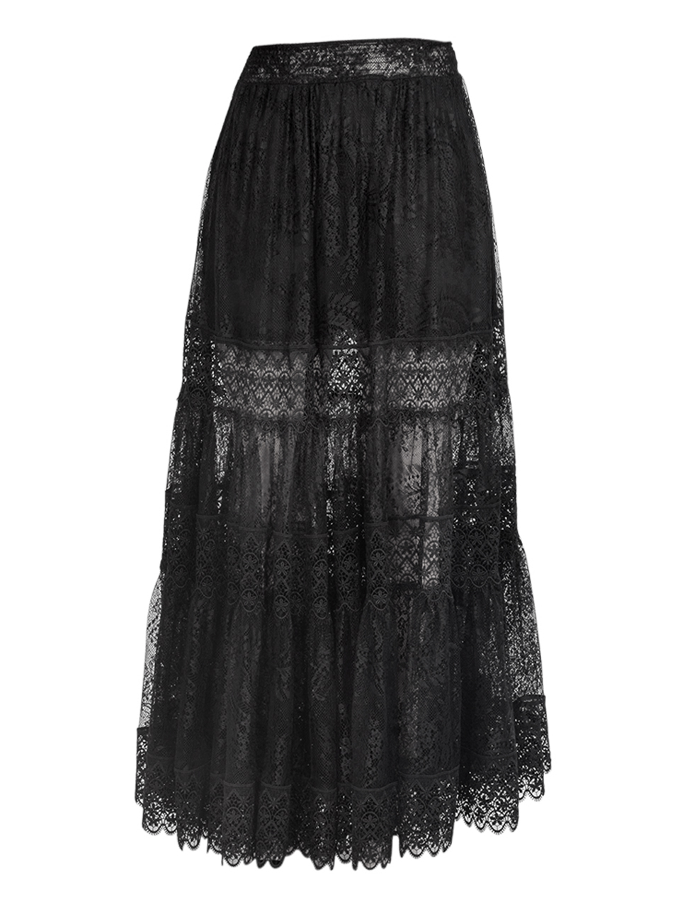 CHARO RUIZ Simet Long Skirt in Black Product Shot 
