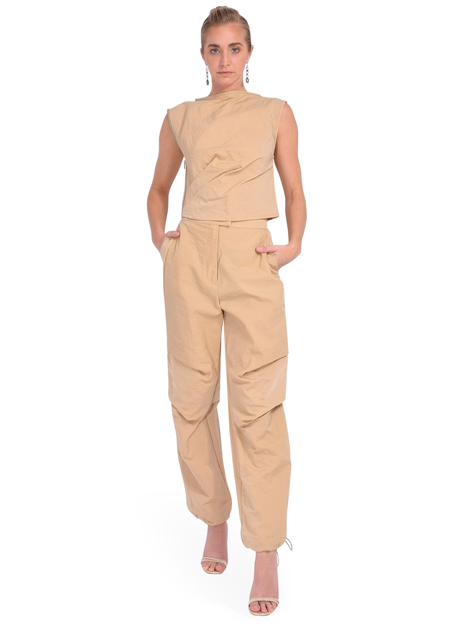 RABENS SALONER Alpha Nylon Pant in Sculpture Full Outfit 