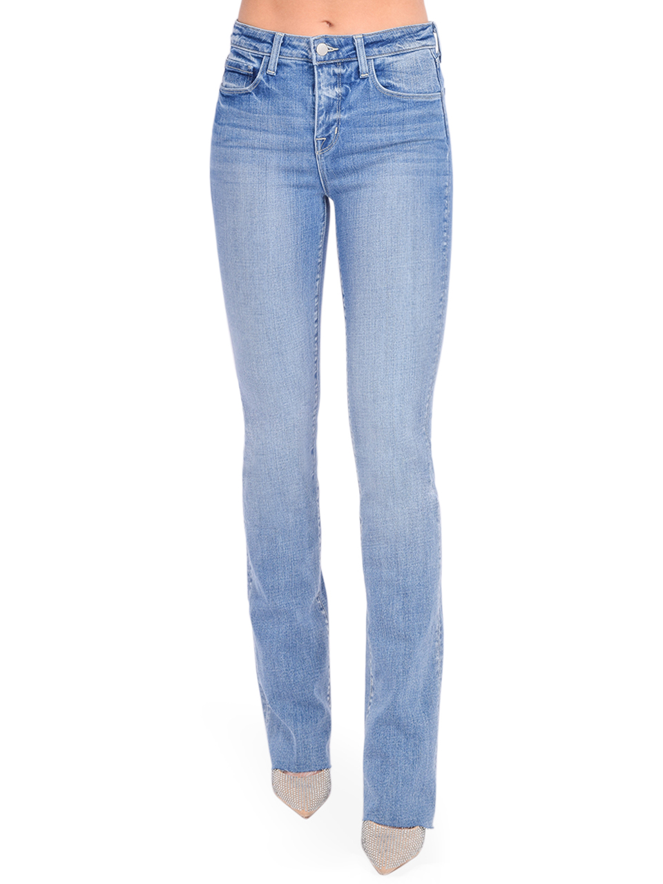 L'AGENCE Ruth High Rise Straight Jean in Tuscany Front View 