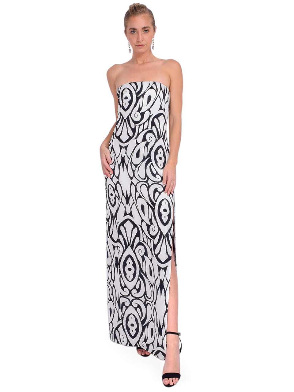 NICHOLAS Axelie Strapless Tube Gown in Ivory Inez