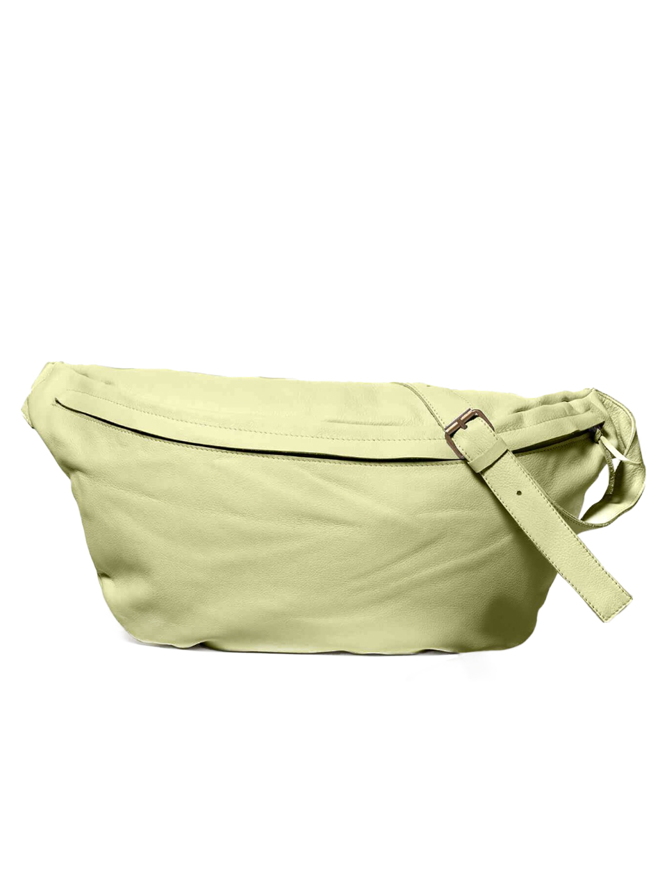 HUMANOID Brunno Crossbody Bag in Light Moss Green Front View 2
