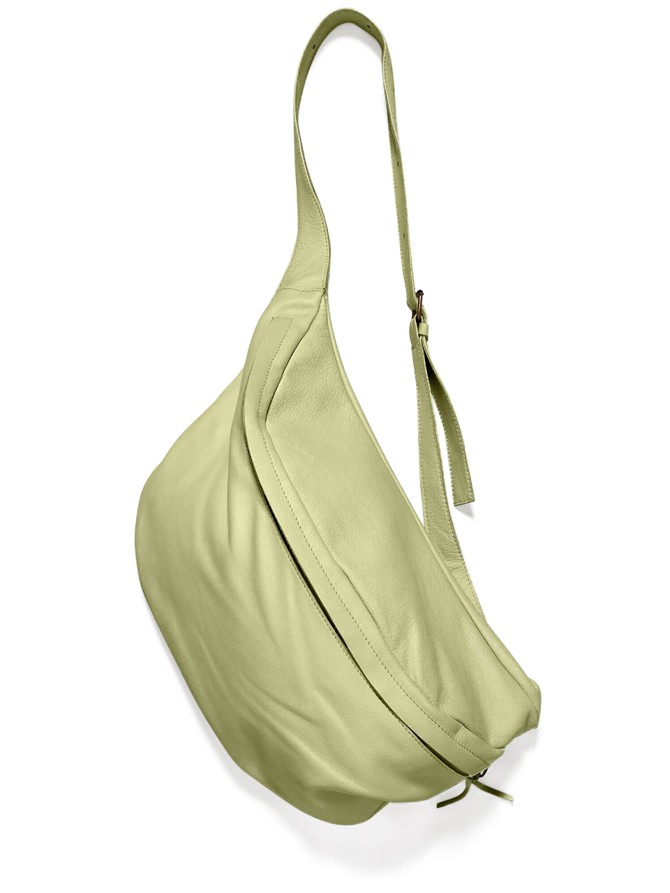 HUMANOID Brunno Crossbody Bag in Light Moss Green Front View 1
