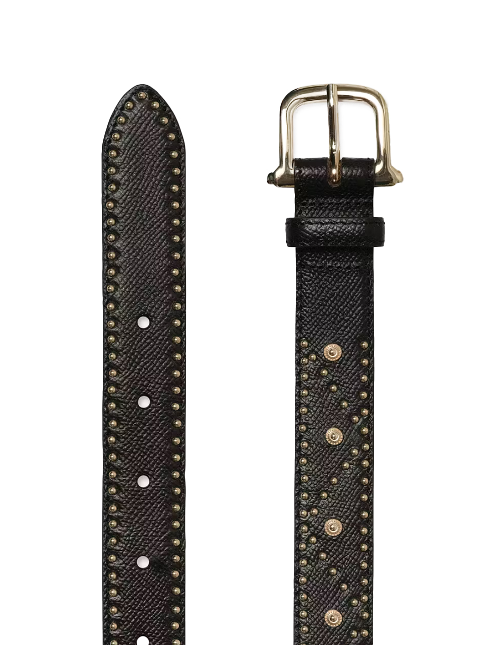 FRAME Embellished Belt in Black Details 
