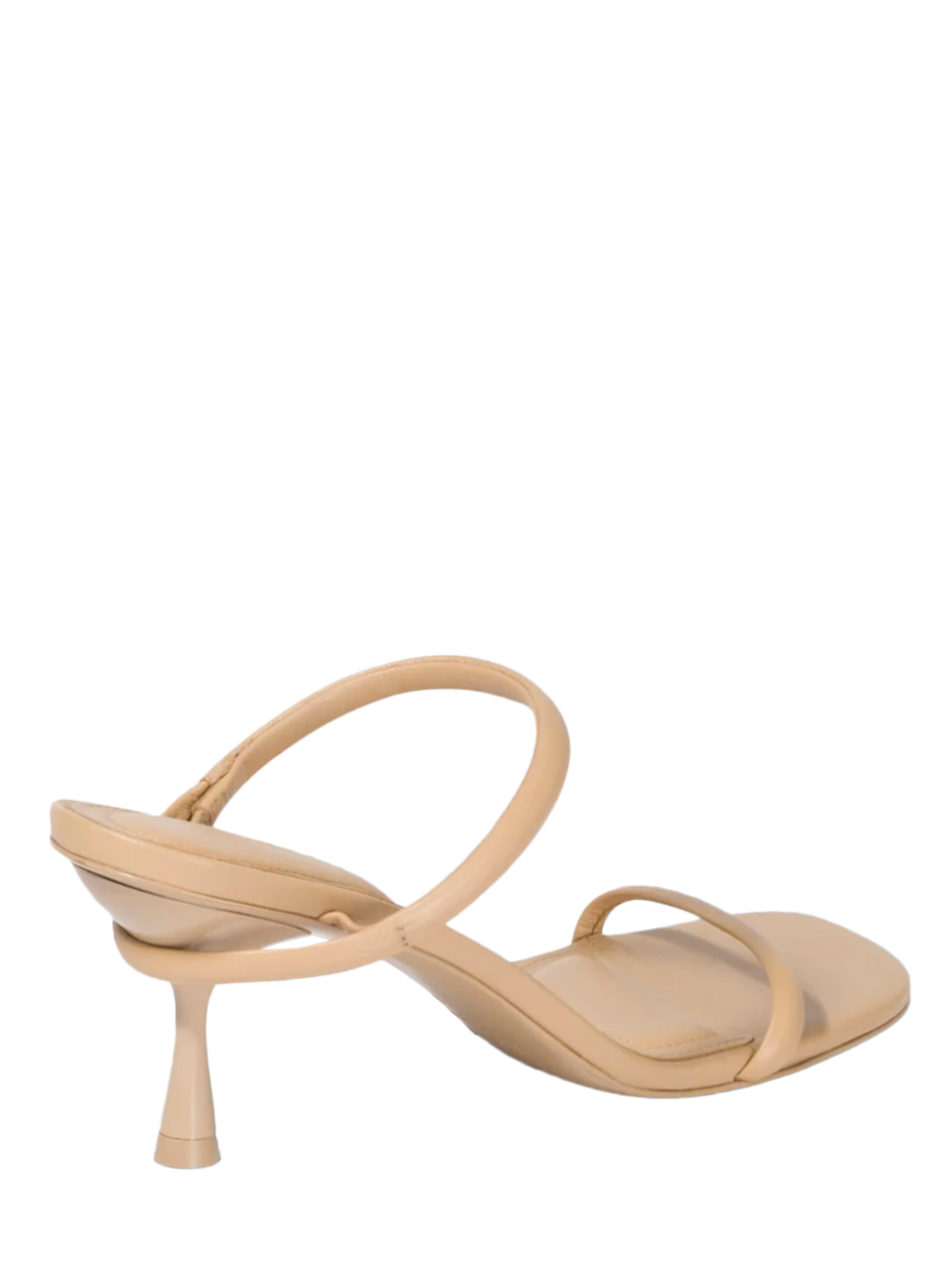 SIMKHAI Siren Low Leather Sandal in Camel Back Side View 