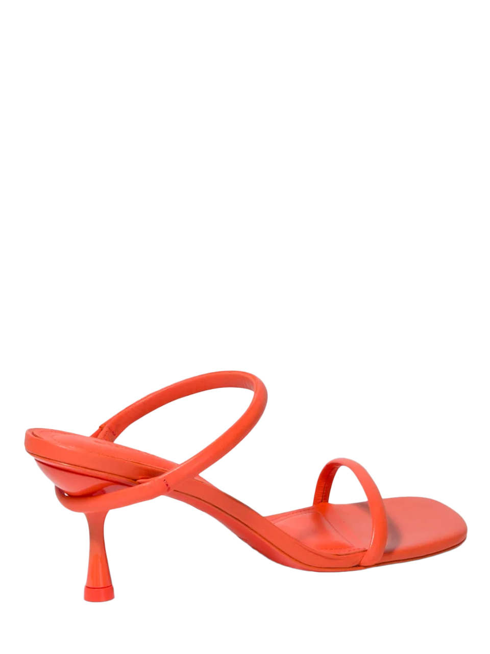 SIMKHAI Siren Low Leather Sandal in Flame Back Side View 