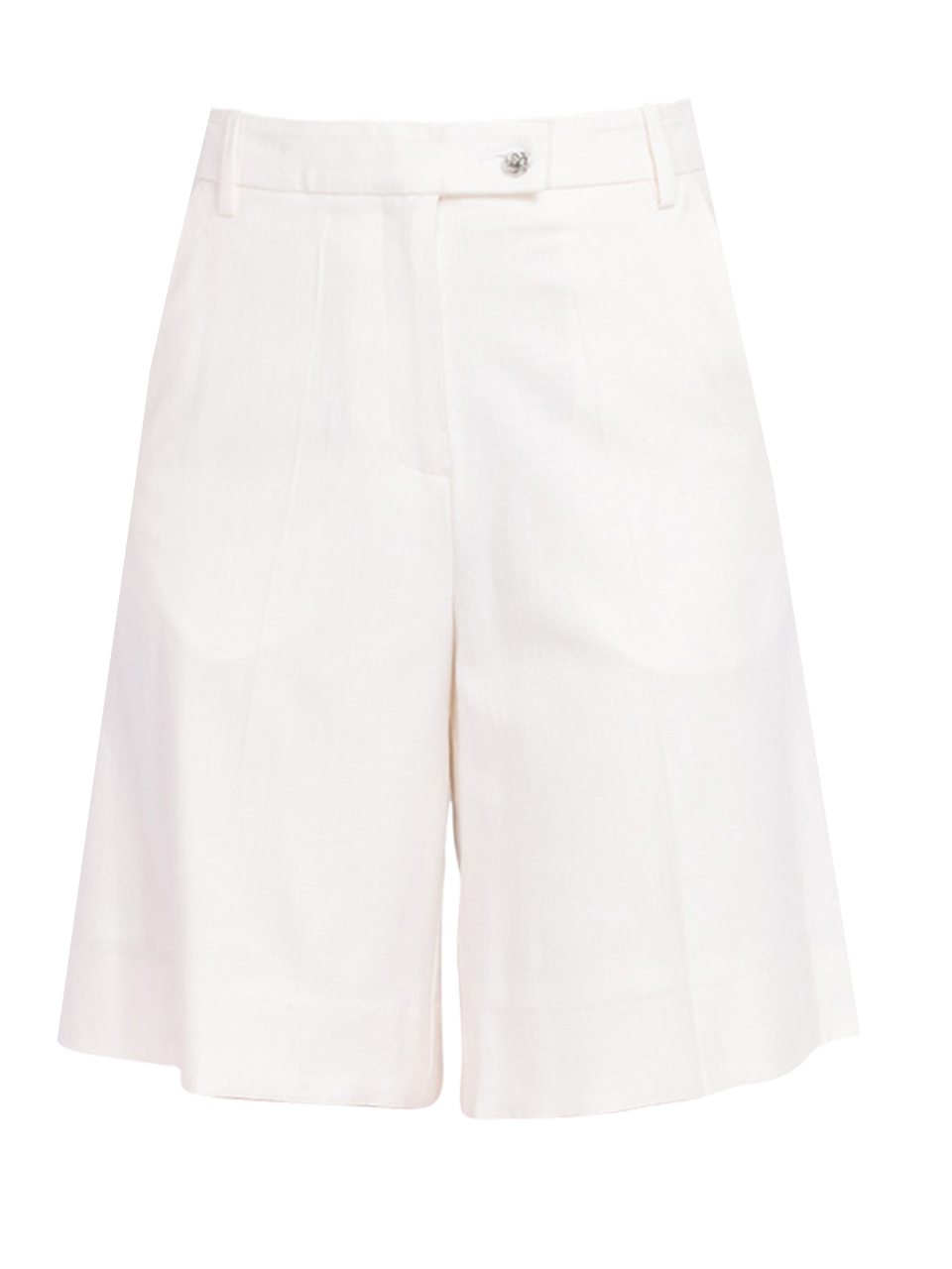 Derek Lam 10 Crosby Liliam Wide Leg Shorts in Off-White Product Shot 