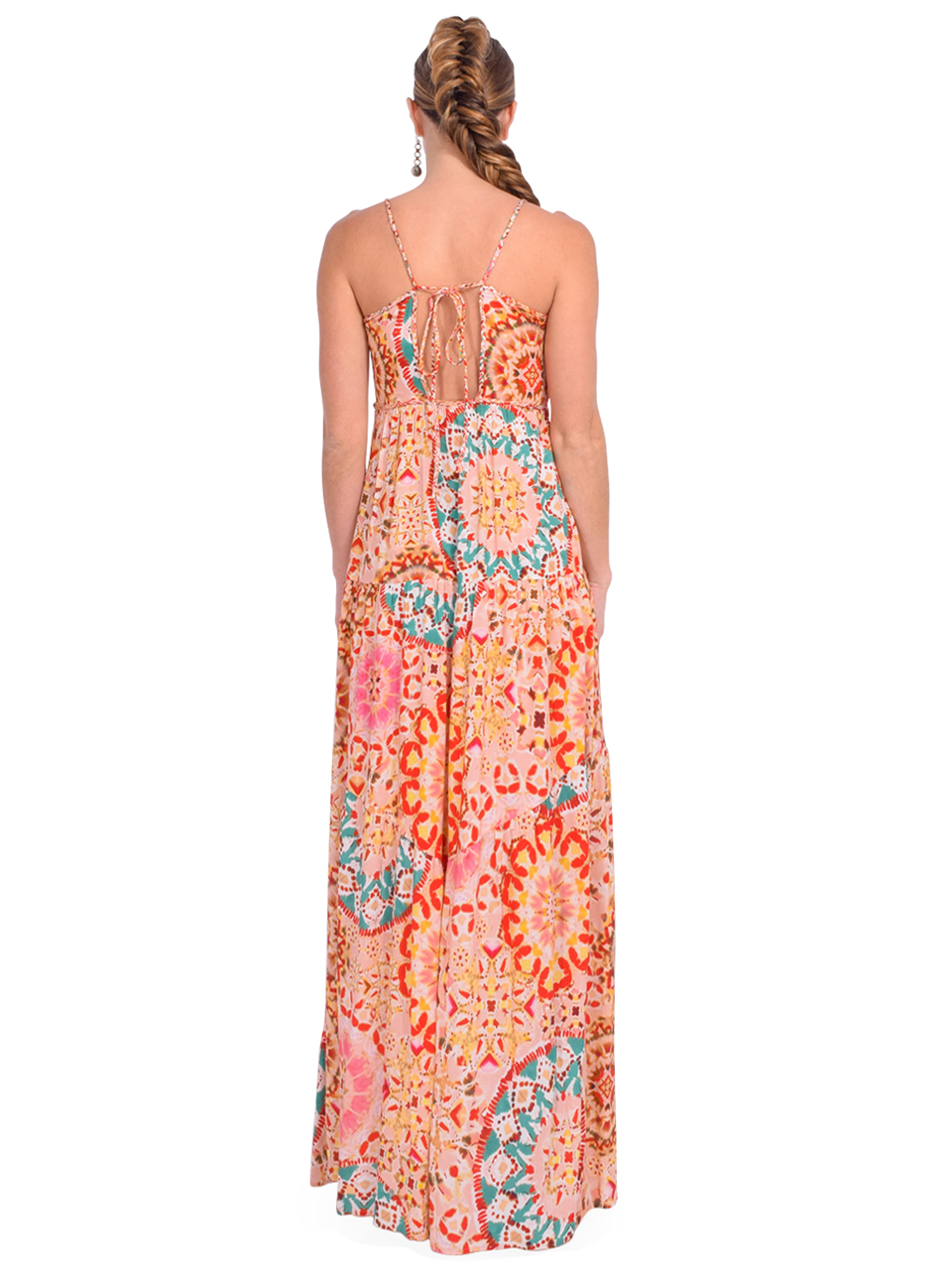 BA&SH Lamia Maxi Dress in Rose Back View 