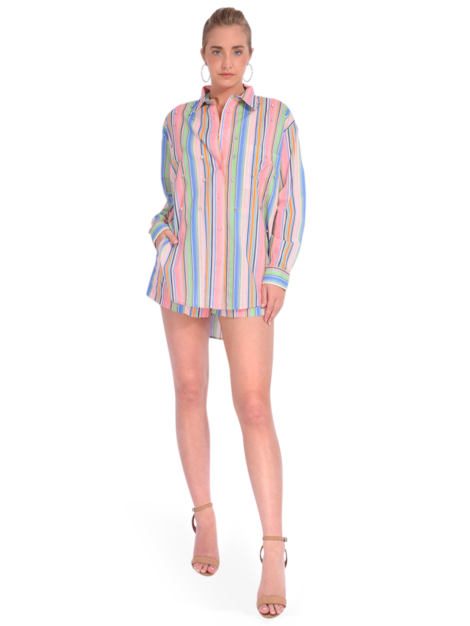 LE SUPERBE Embellished Over You Shirt Full Outfit 

