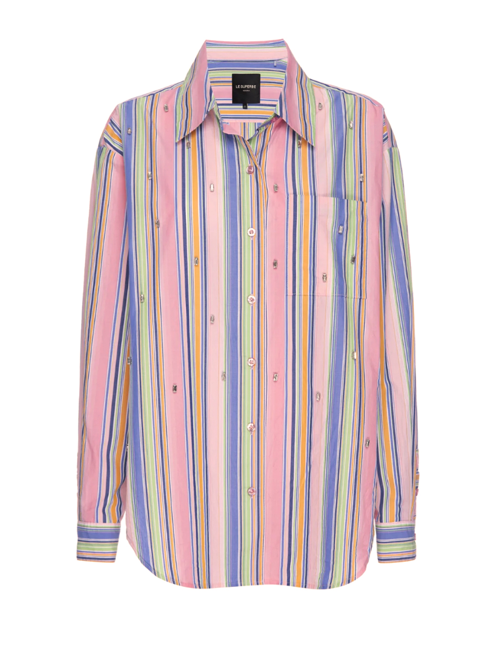 LE SUPERBE Embellished Over You Shirt Product Shot 
