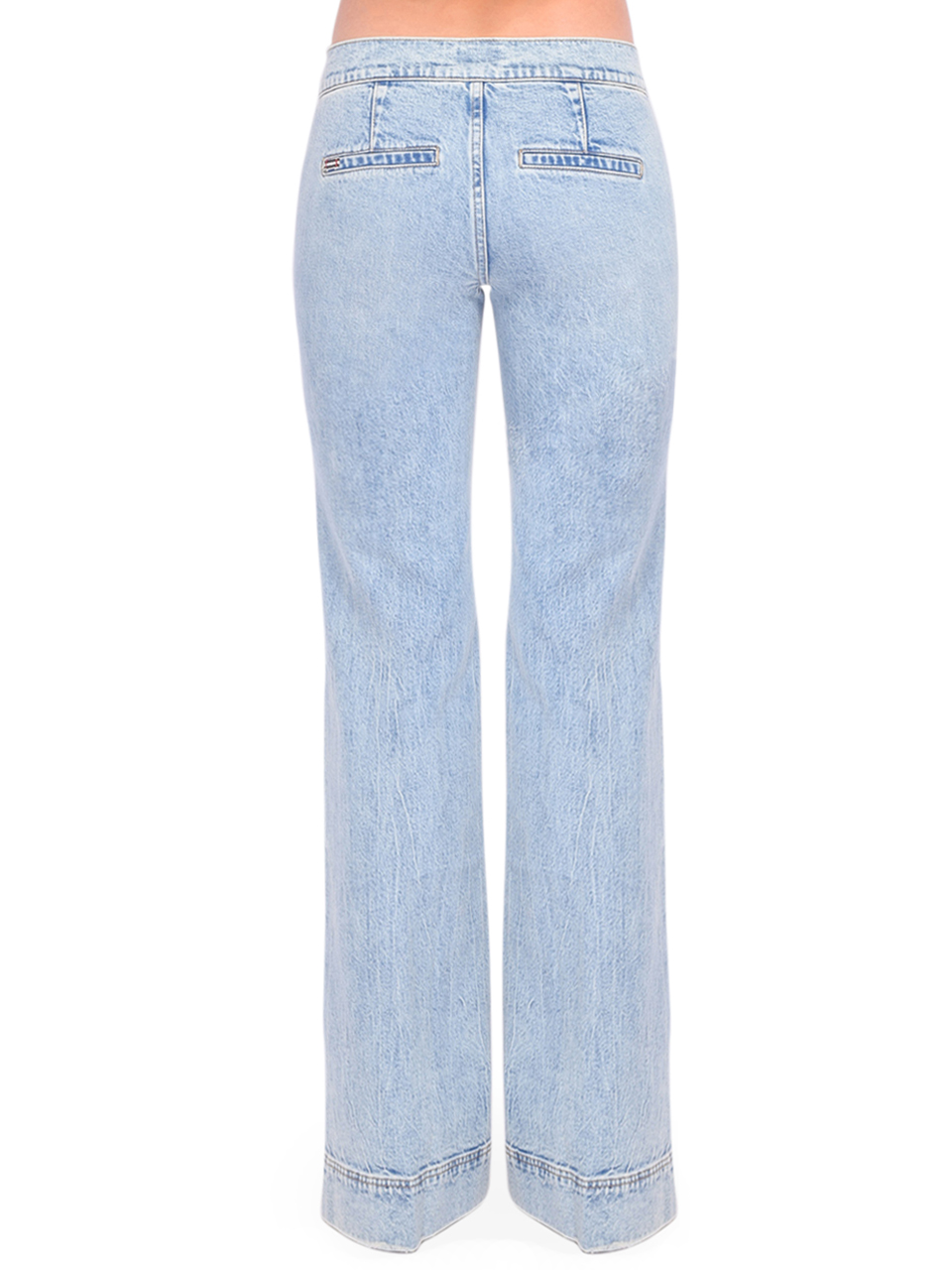 Alice + Olivia Kayla Wide Leg Coin Pocket Jean in Rockstar Blue Back View 
