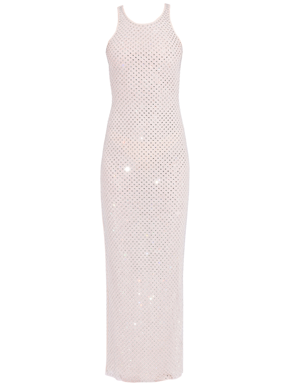 Self-Portrait Cream Mesh Rhinestone Maxi Dress Product Shot 