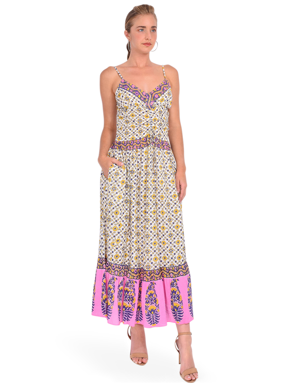 Love the Label Joelle Dress in Zina Print Side View 