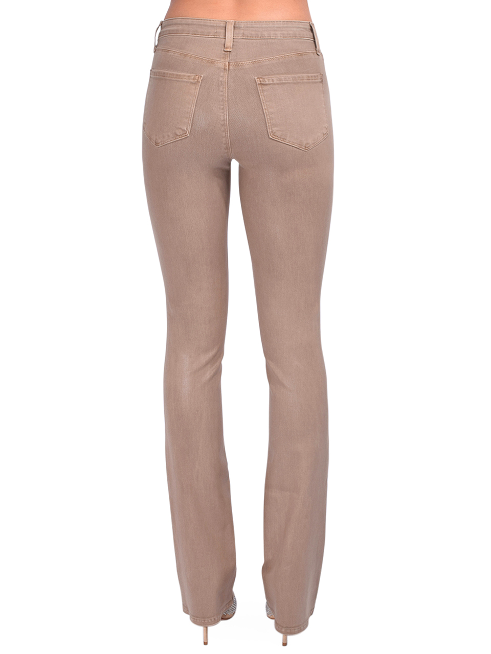 L'Agence Selma High-Rise Baby Bootcut Jean in Rye Coated Back View 