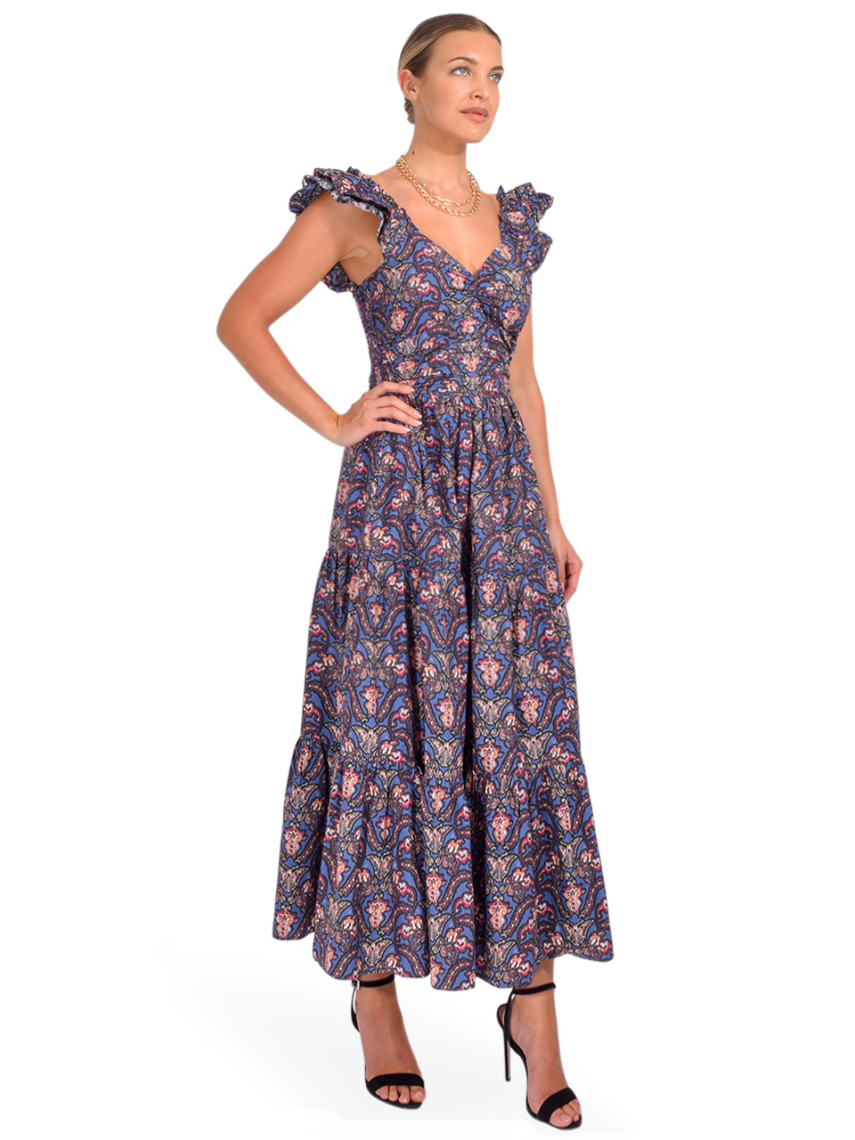 LOVE THE LABEL Lyndsey Long Dress in Amisha Print