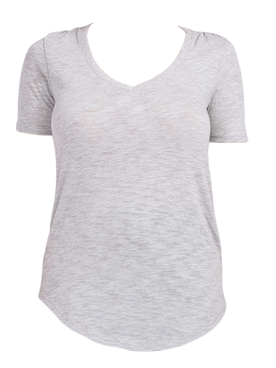 ATM Slub Jersey V-Neck Tee in Heather Grey Product Shot 