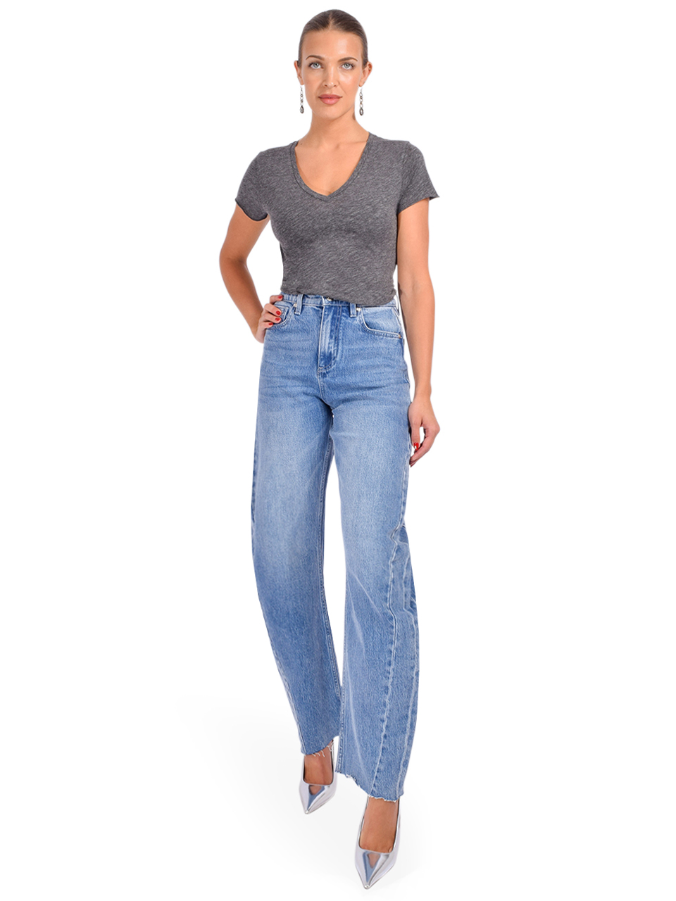 American Vintage Dark Grey Jacksonville T-Shirt Full Outfit 